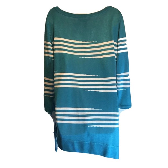 Ashley Stewart Women’s Turquoise Lightweight Sweater Ruching Plus Size 18/20 NEW - Picture 3 of 9